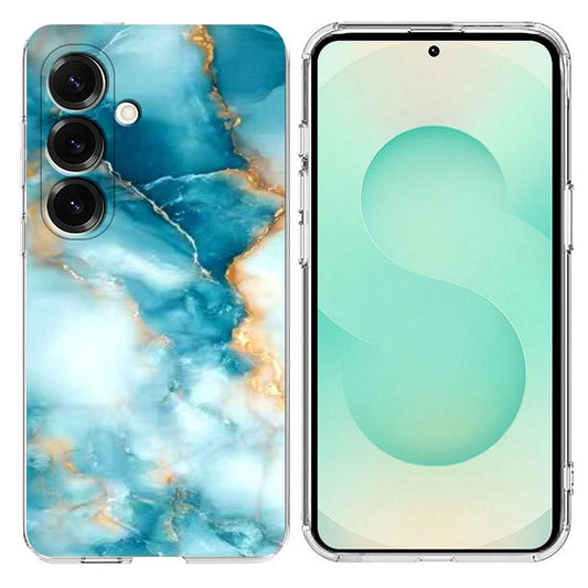 For Samsung Galaxy A26 5G / A17 5G Case Marble Pattern Printing Soft TPU Phone Cover - Blue
