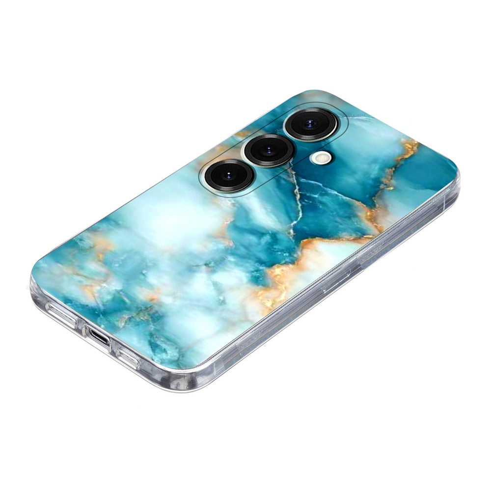 For Samsung Galaxy A26 5G / A17 5G Case Marble Pattern Printing Soft TPU Phone Cover - Blue