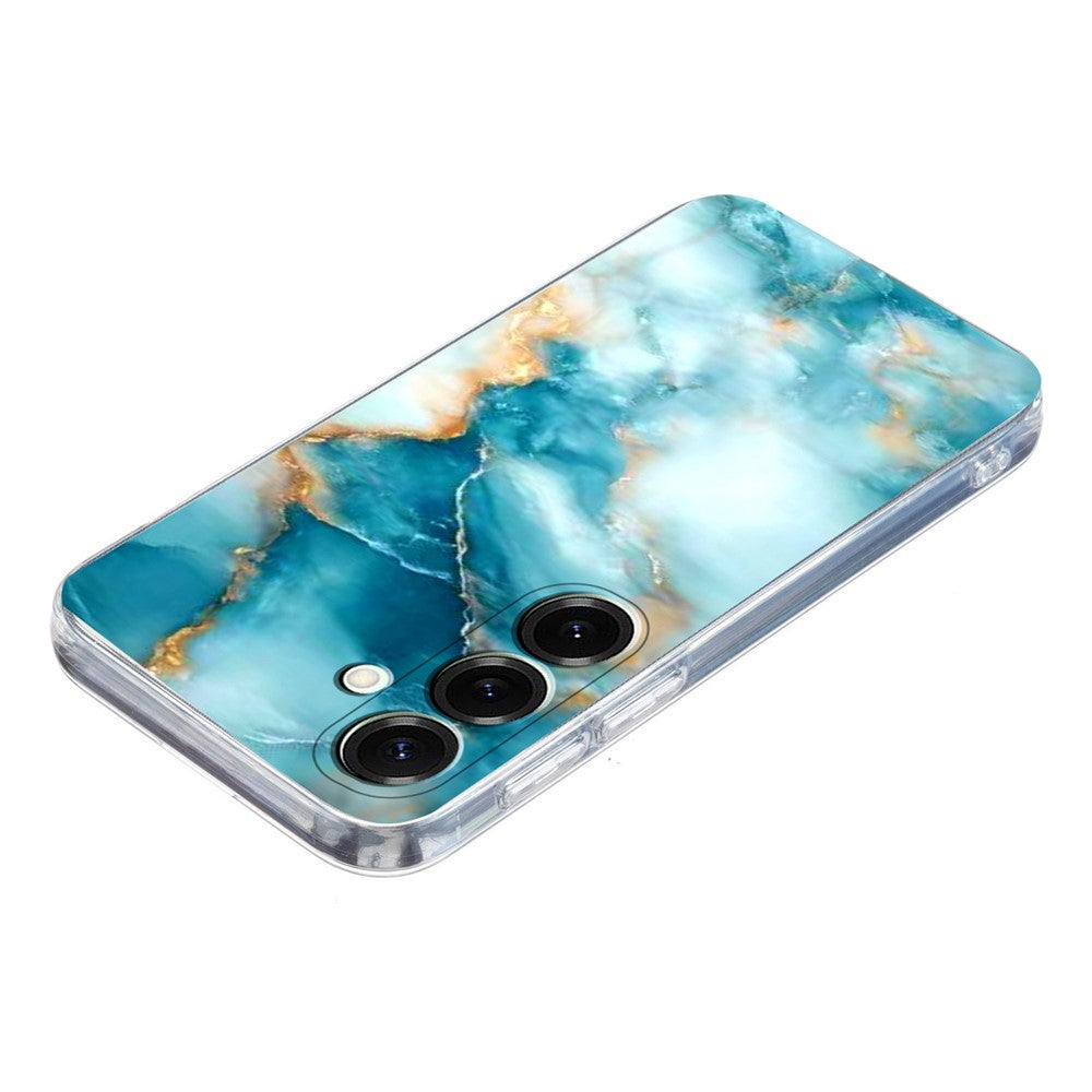 For Samsung Galaxy A26 5G / A17 5G Case Marble Pattern Printing Soft TPU Phone Cover - Blue