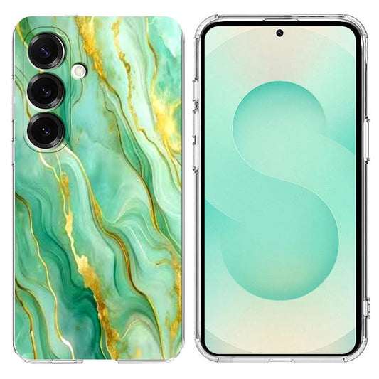 For Samsung Galaxy A26 5G / A17 5G Case Marble Pattern Printing Soft TPU Phone Cover - Green