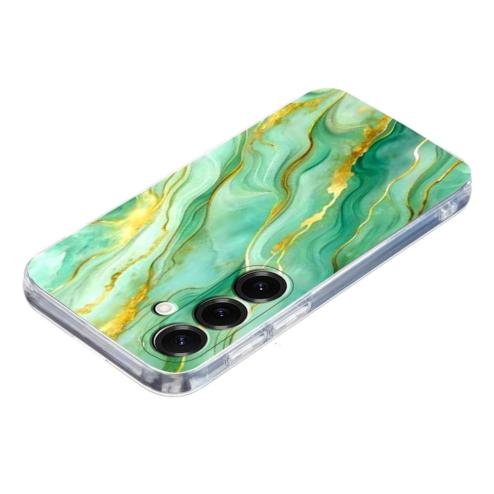 For Samsung Galaxy A26 5G / A17 5G Case Marble Pattern Printing Soft TPU Phone Cover - Green