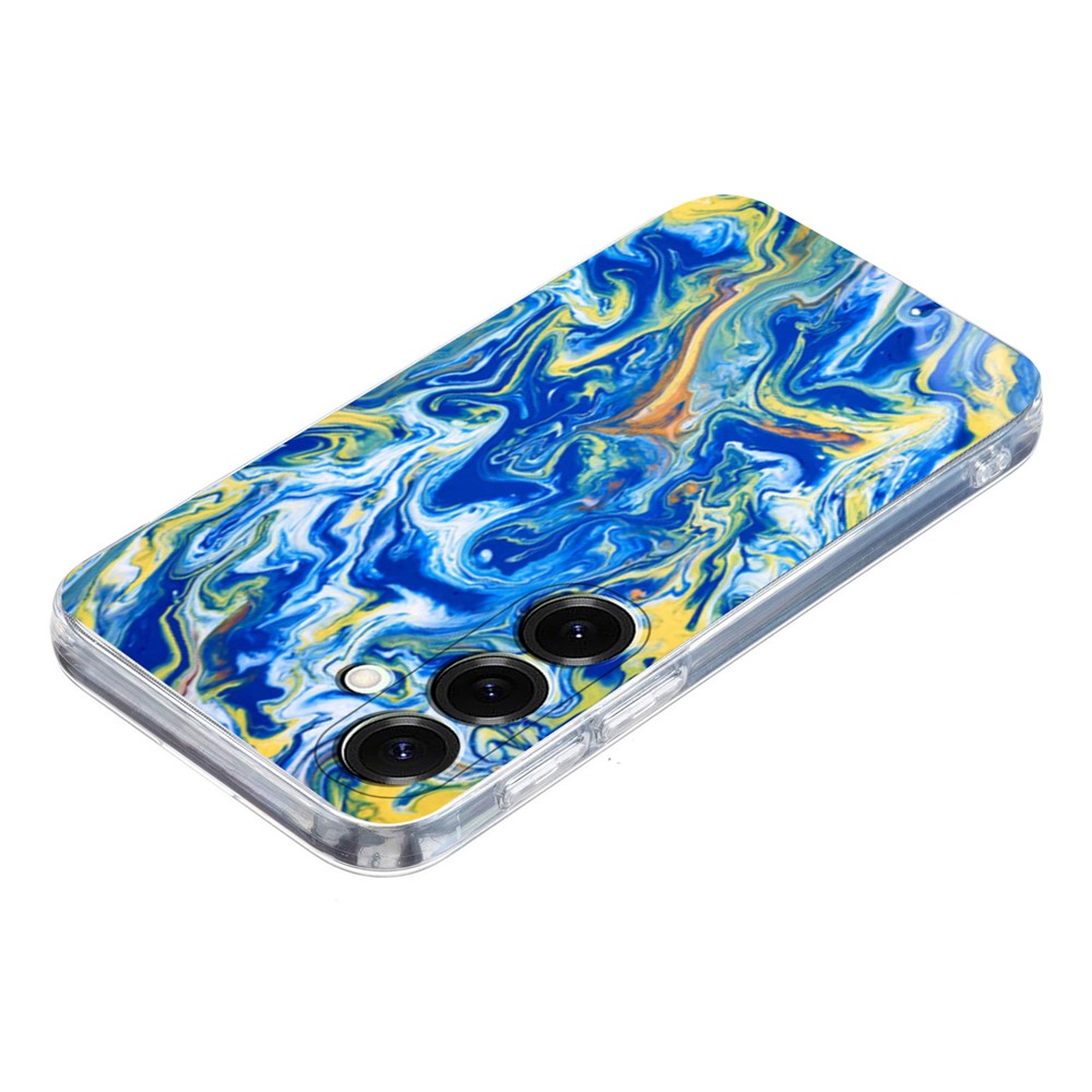 For Samsung Galaxy A26 5G / A17 5G Case Marble Pattern Printing Soft TPU Phone Cover - Sky Blue