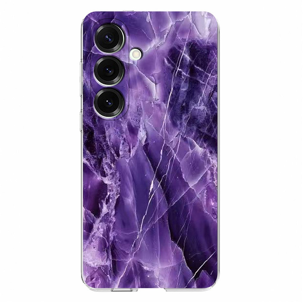 For Samsung Galaxy A26 5G / A17 5G Case Marble Pattern Printing Soft TPU Phone Cover - Purple