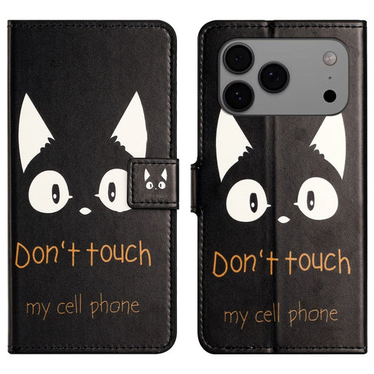 For iPhone 17 Pro Max Case Pattern Print PU Leather Wallet Phone Cover - Cat Ears