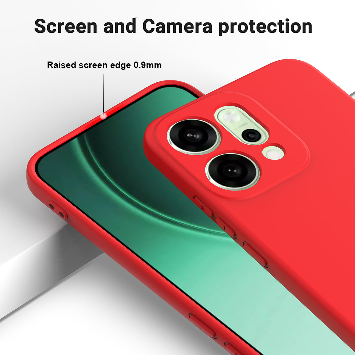 For Oppo Reno14 Pro 5G (China) / Oppo Reno14 Pro 5G (Global) Liquid Silicone Case Phone Back Cover with Hand Strap - Red