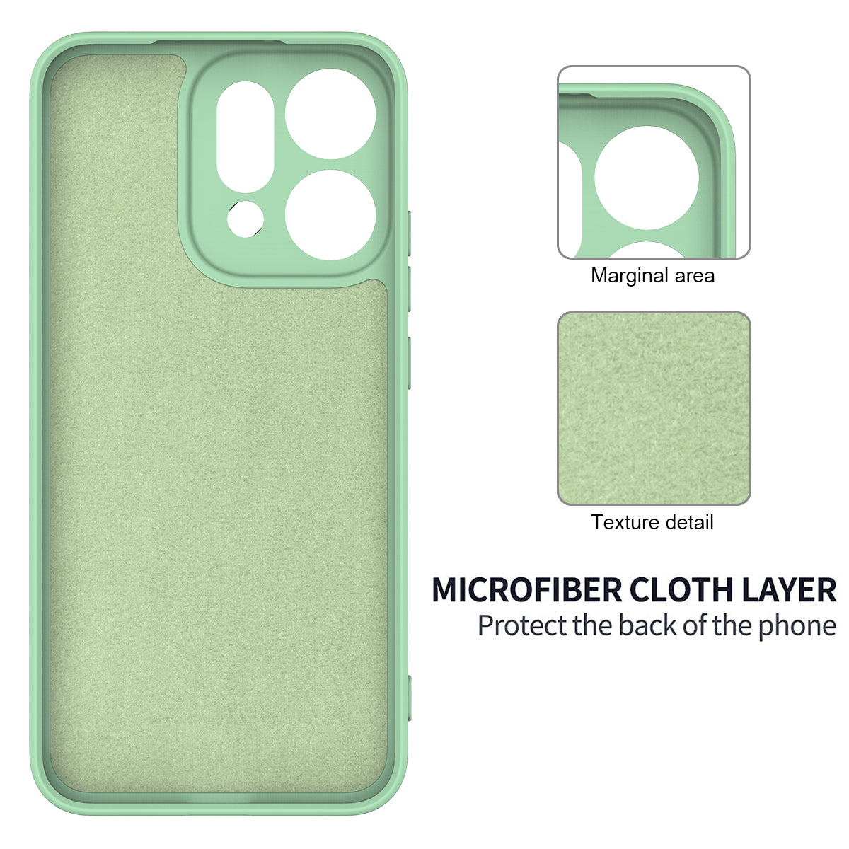 For Oppo Reno14 Pro 5G (China) / Oppo Reno14 Pro 5G (Global) Liquid Silicone Case Phone Back Cover with Hand Strap - Green