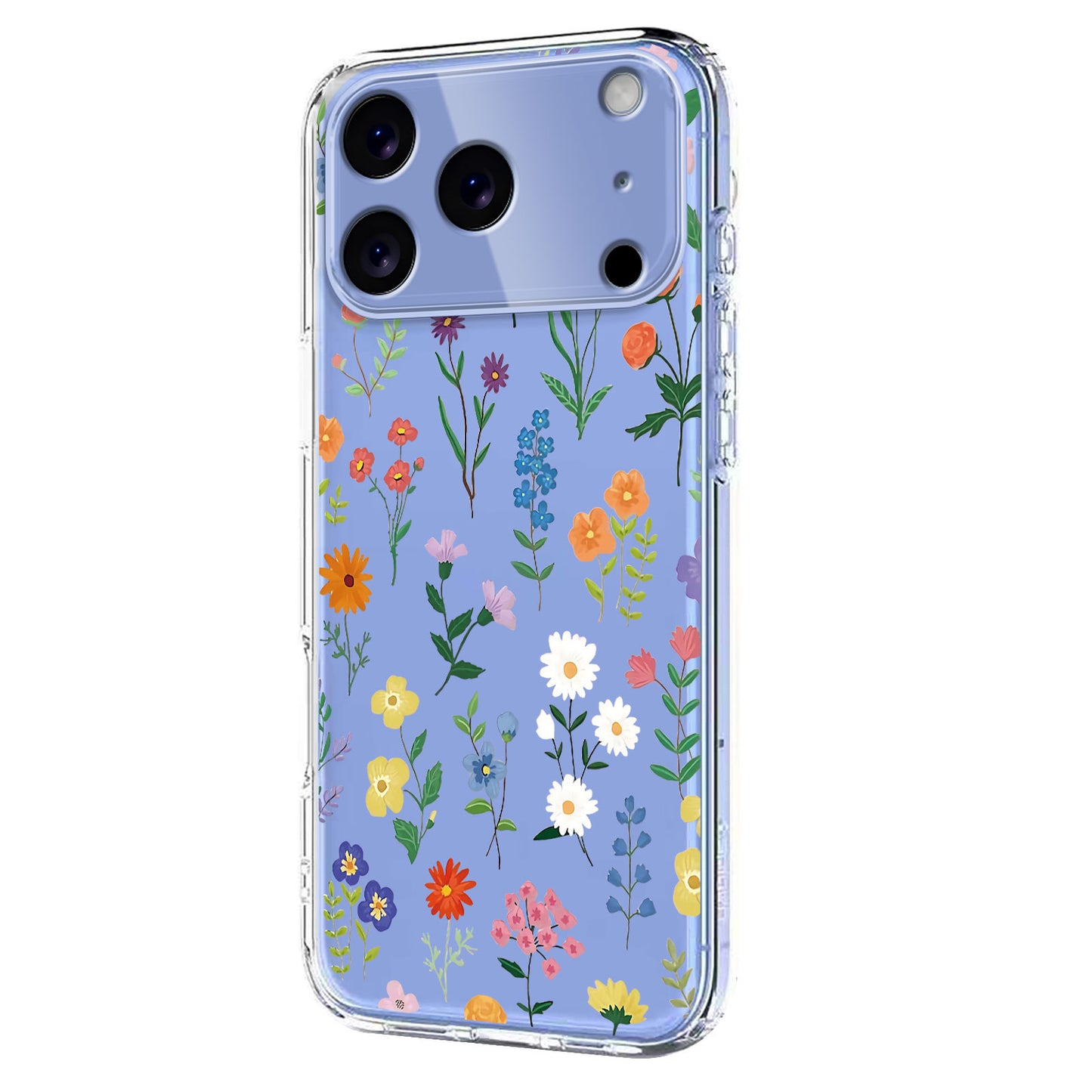 For iPhone 17 Pro Max Case Butterfly Floral Pattern Printing TPU Phone Back Cover - Daisies