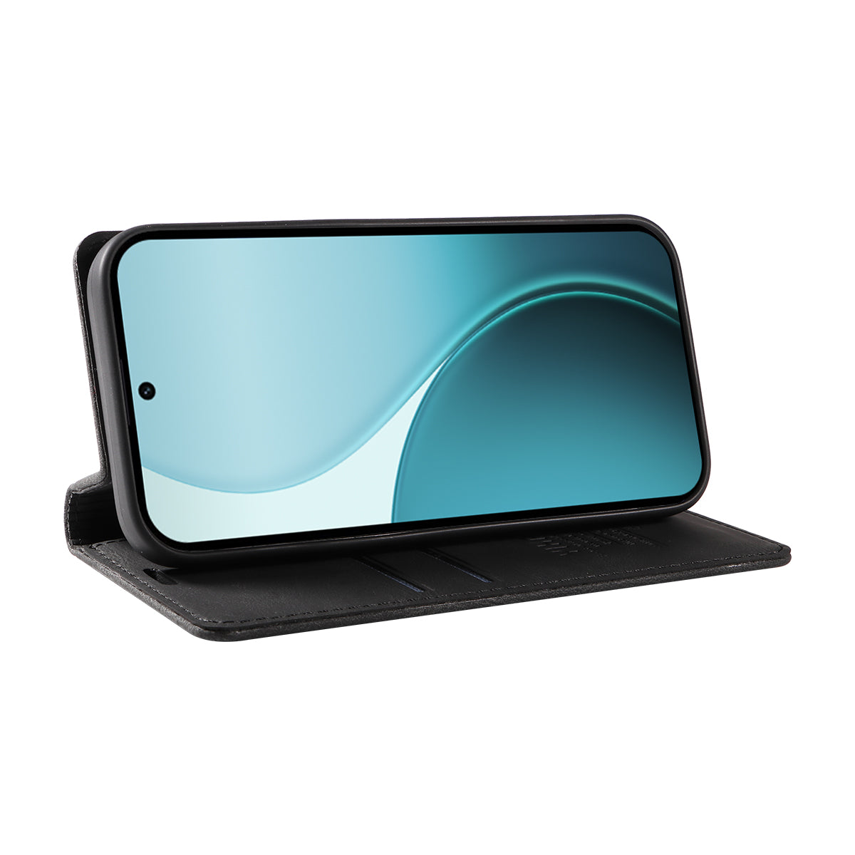 For Oppo Reno14 Pro 5G (China) / Oppo Reno14 Pro 5G (Global) Leather Cover YIKATU YK-004 Skin-Touch Wallet Phone Cases - Black