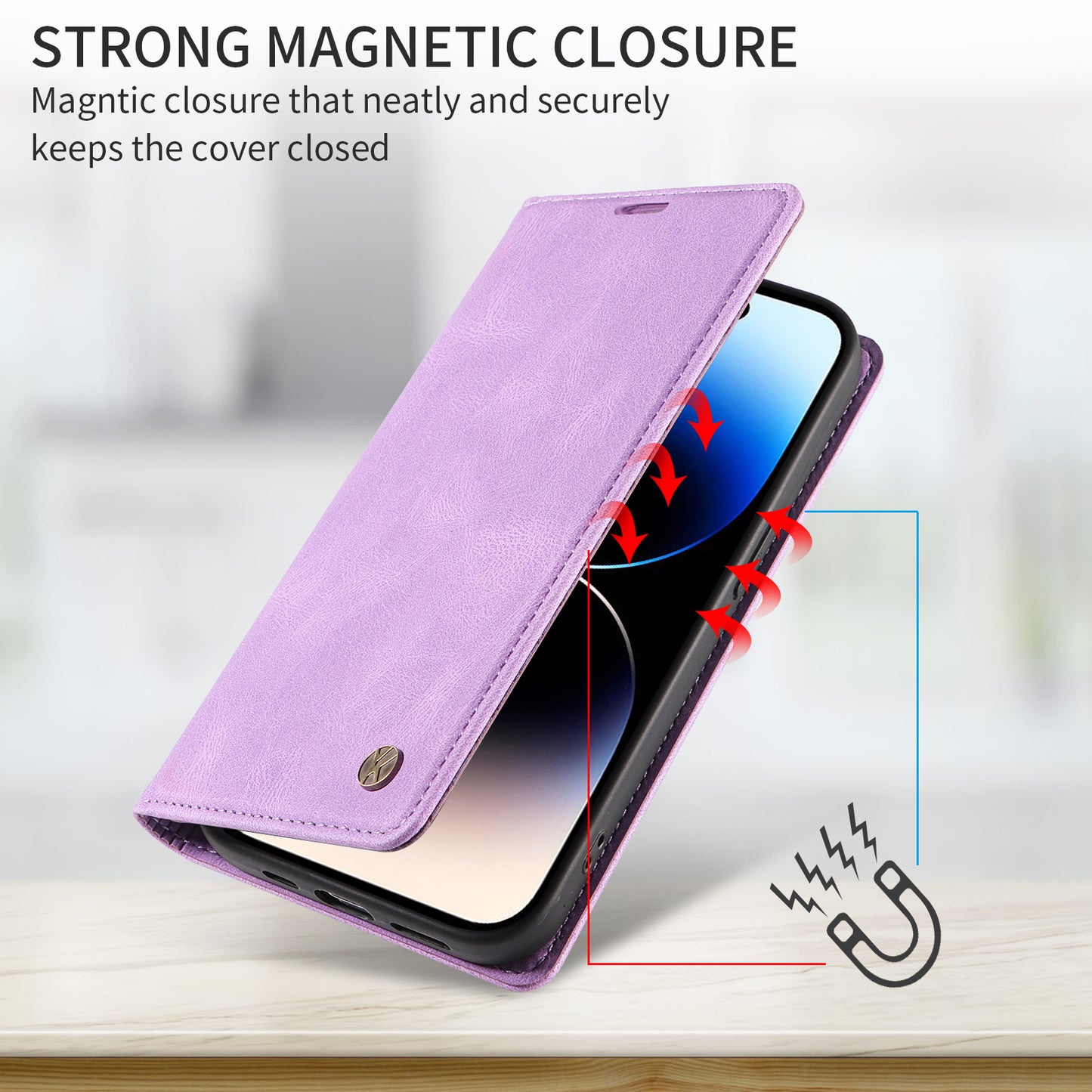 For Oppo Reno14 Pro 5G (China) / Oppo Reno14 Pro 5G (Global) Leather Cover YIKATU YK-004 Skin-Touch Wallet Phone Cases - Purple
