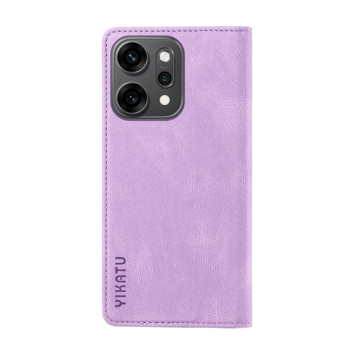 For Oppo Reno14 Pro 5G (China) / Oppo Reno14 Pro 5G (Global) Leather Cover YIKATU YK-004 Skin-Touch Wallet Phone Cases - Purple