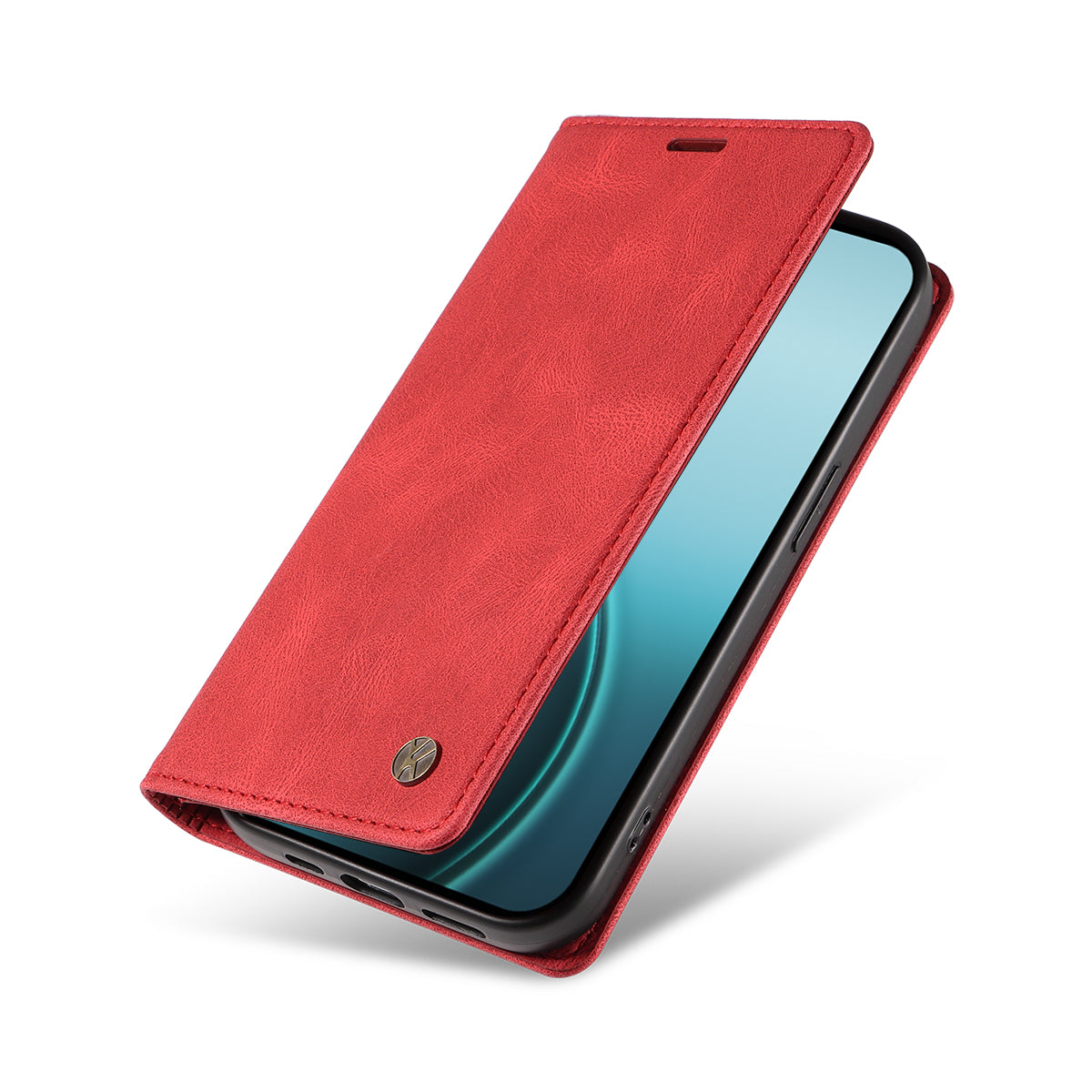 For Oppo Reno14 Pro 5G (China) / Oppo Reno14 Pro 5G (Global) Leather Cover YIKATU YK-004 Skin-Touch Wallet Phone Cases -  Red