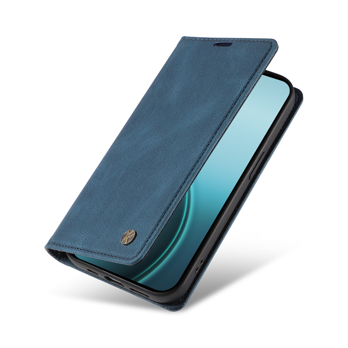 For Oppo Reno14 Pro 5G (China) / Oppo Reno14 Pro 5G (Global) Leather Cover YIKATU YK-004 Skin-Touch Wallet Phone Cases - Blue