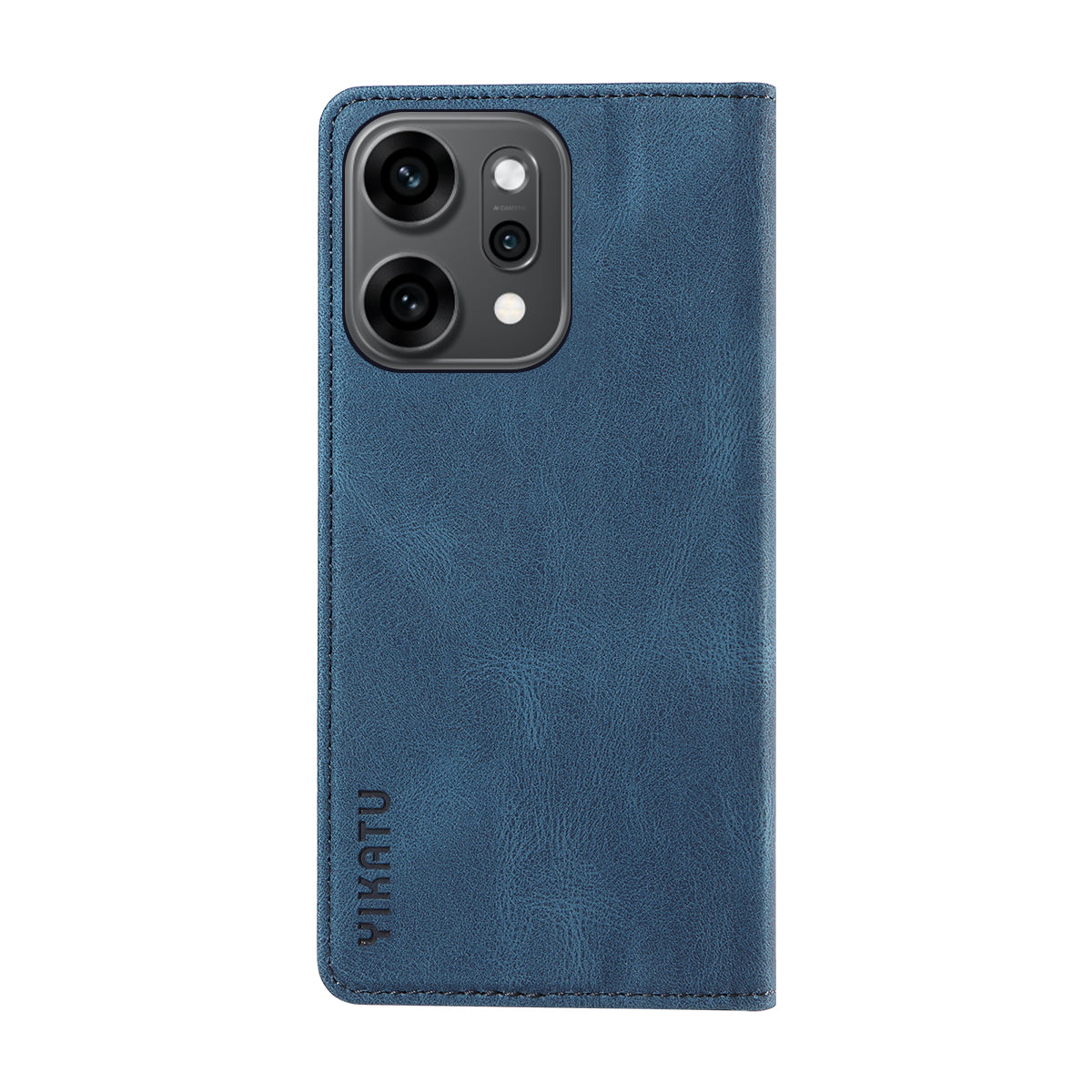 For Oppo Reno14 Pro 5G (China) / Oppo Reno14 Pro 5G (Global) Leather Cover YIKATU YK-004 Skin-Touch Wallet Phone Cases - Blue