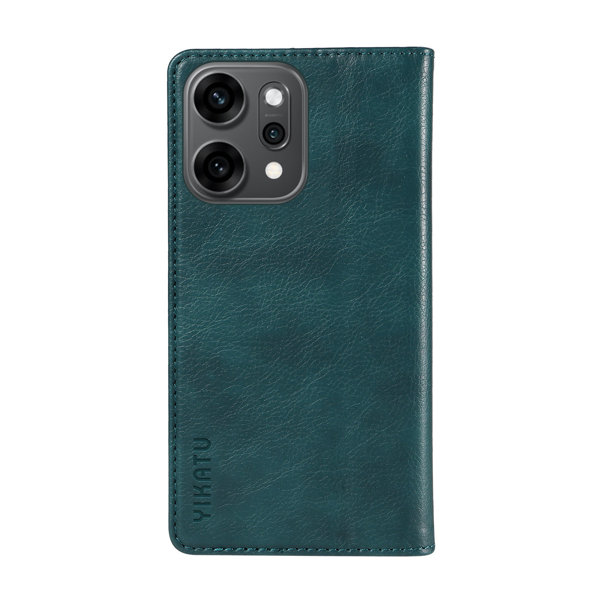 For Oppo Reno14 Pro 5G (China) / Oppo Reno14 Pro 5G (Global) Wallet Case YIKATU YK-006 Magnetic Closure Leather Phone Cover Litchi Texture - Blue