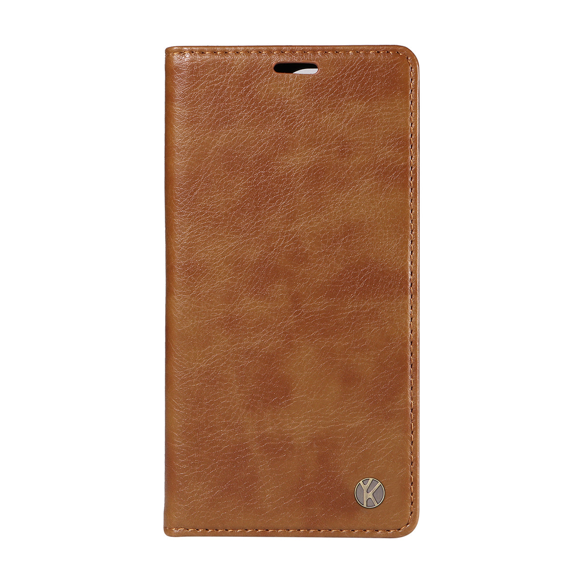 For Oppo Reno14 Pro 5G (China) / Oppo Reno14 Pro 5G (Global) Wallet Case YIKATU YK-006 Magnetic Closure Leather Phone Cover Litchi Texture -  Brown