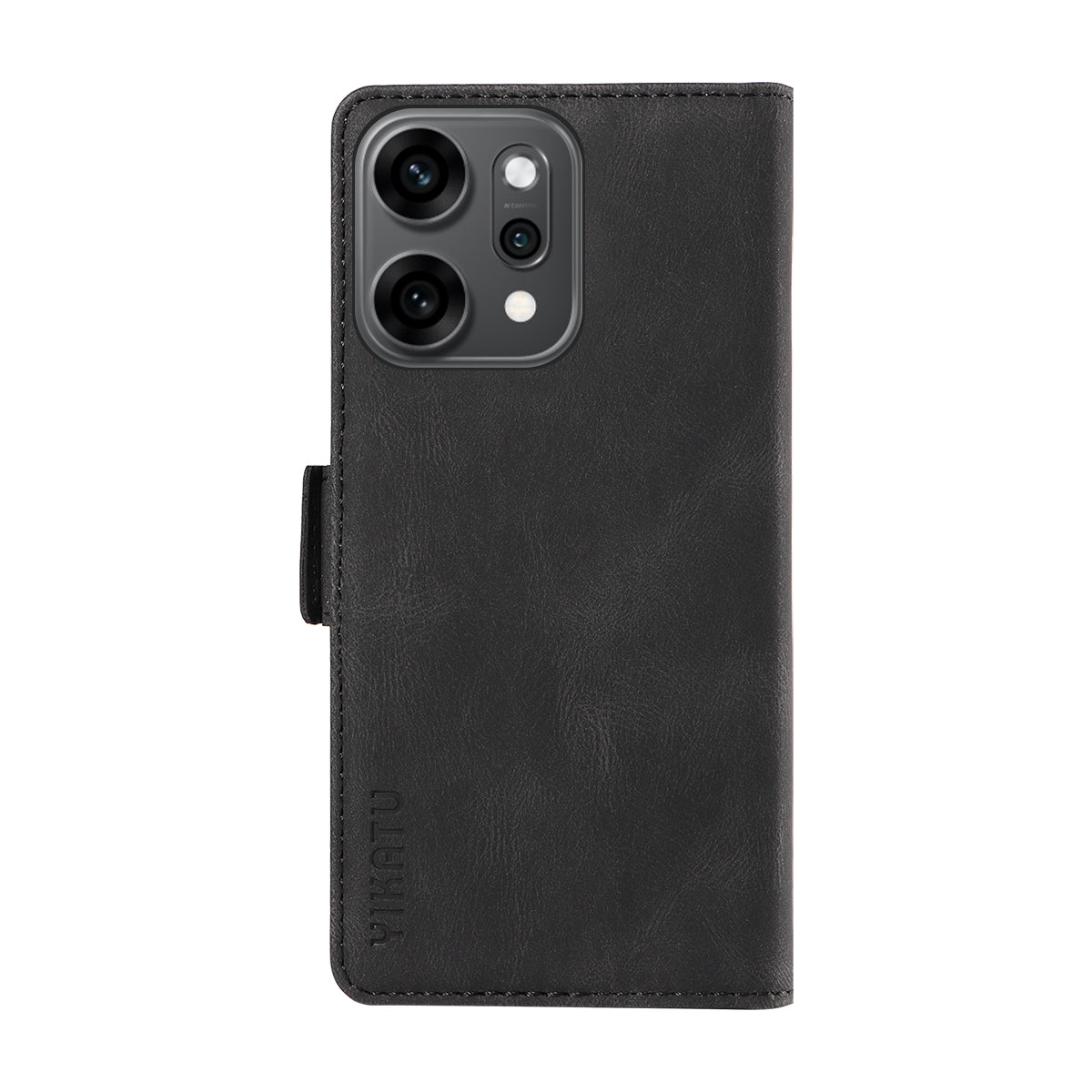 For Oppo Reno14 Pro 5G (China) / Oppo Reno14 Pro 5G (Global) Leather Case YIKATU YK-005 Skin-touch Feeling Wallet Phone Cover - Black
