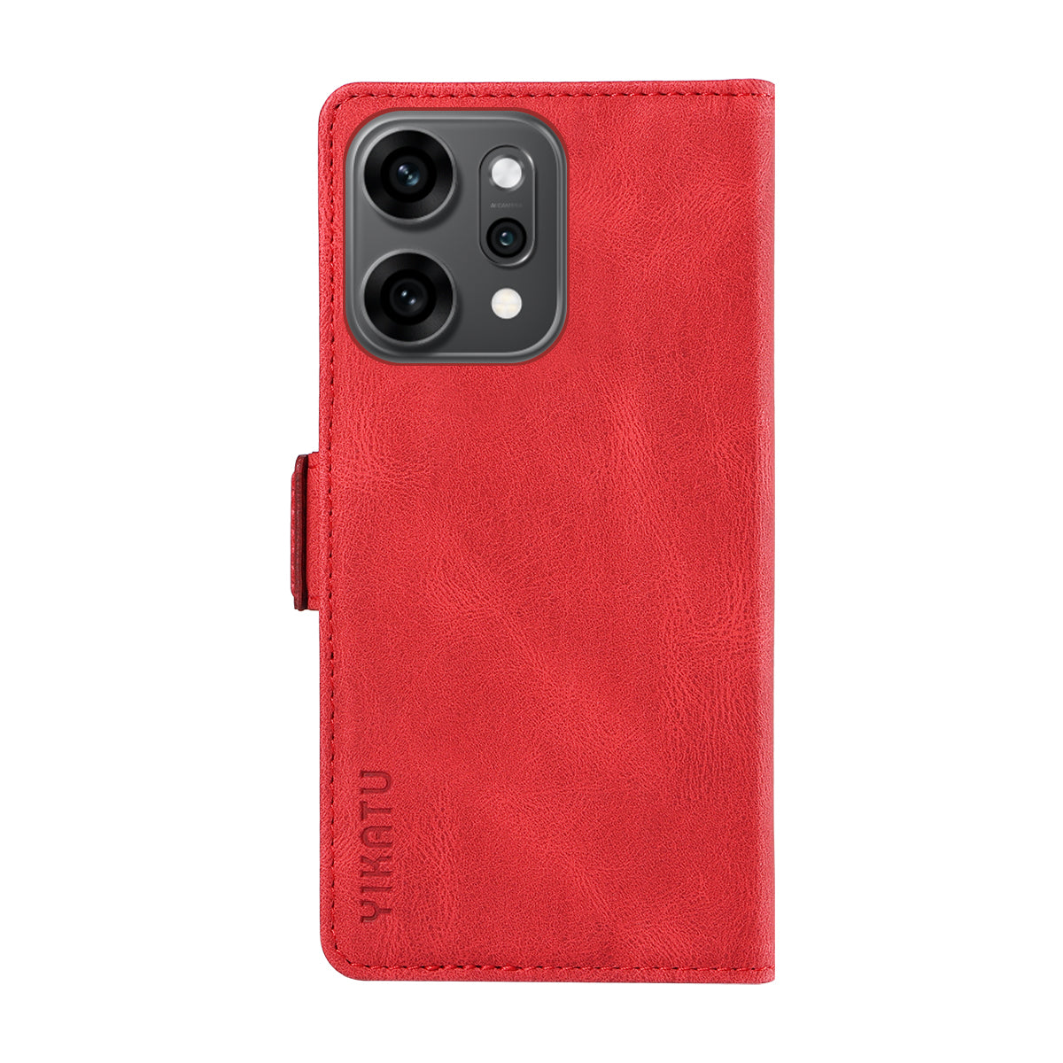 For Oppo Reno14 Pro 5G (China) / Oppo Reno14 Pro 5G (Global) Leather Case YIKATU YK-005 Skin-touch Feeling Wallet Phone Cover - Red