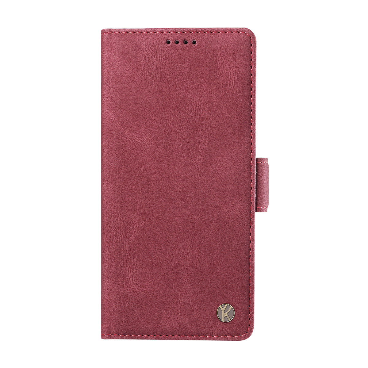 For Oppo Reno14 Pro 5G (China) / Oppo Reno14 Pro 5G (Global) Leather Case YIKATU YK-005 Skin-touch Feeling Wallet Phone Cover - Wine Red
