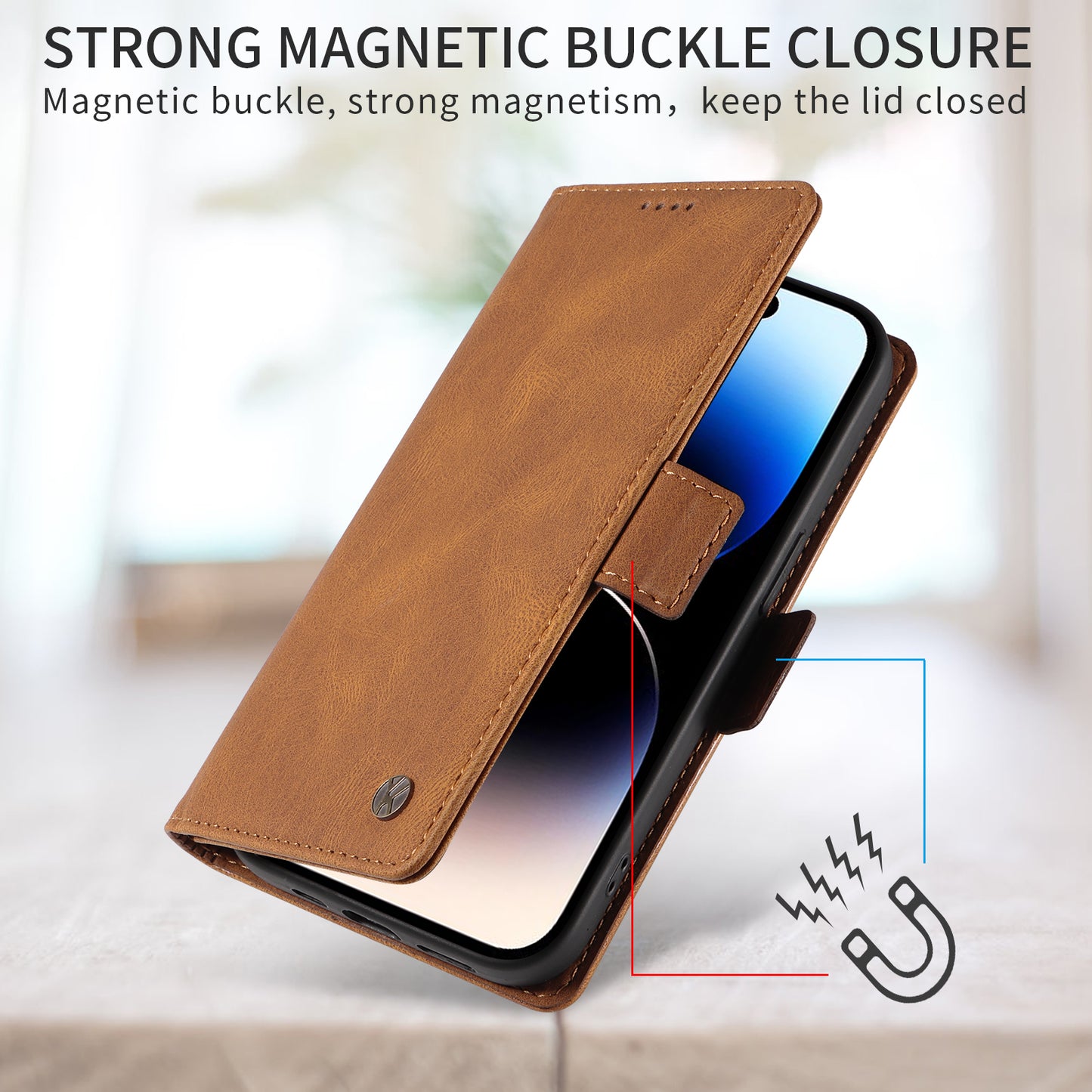 For Oppo Reno14 Pro 5G (China) / Oppo Reno14 Pro 5G (Global) Leather Case YIKATU YK-005 Skin-touch Feeling Wallet Phone Cover - Brown