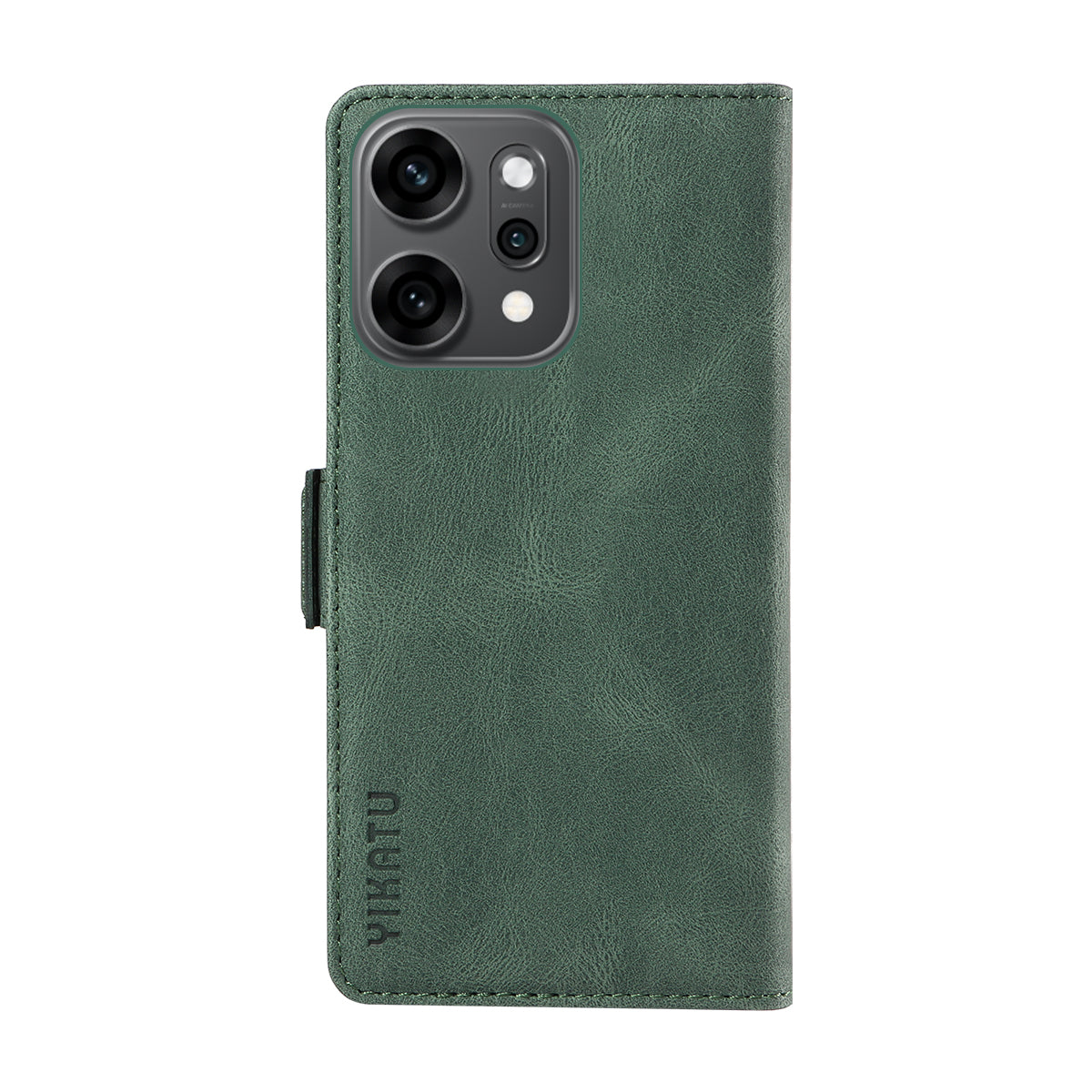 For Oppo Reno14 Pro 5G (China) / Oppo Reno14 Pro 5G (Global) Leather Case YIKATU YK-005 Skin-touch Feeling Wallet Phone Cover - Green
