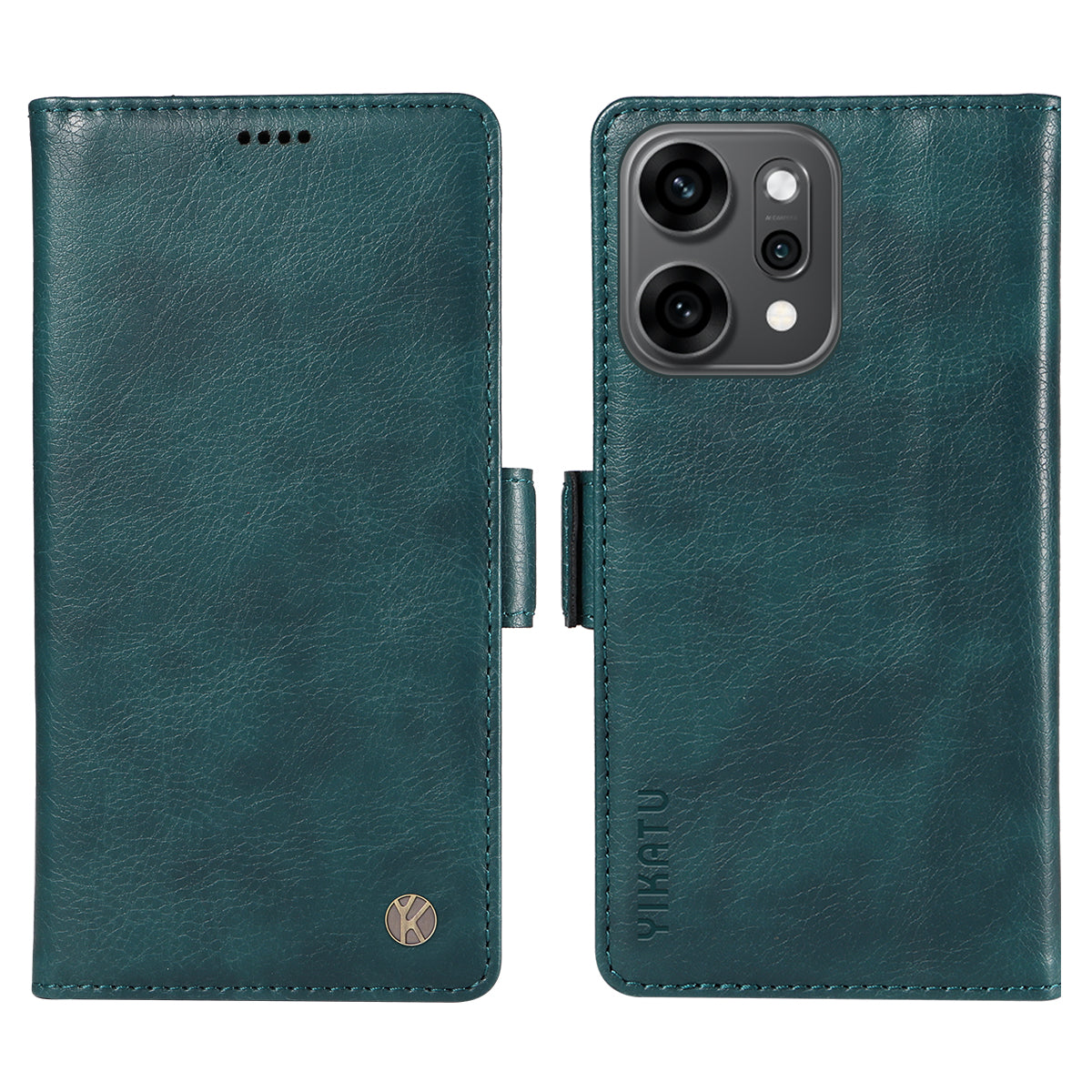 For Oppo Reno14 Pro 5G (China) / Oppo Reno14 Pro 5G (Global) Case YIKATU YK-007 Litchi Texture PU Leather Wallet Phone Cover - Blue