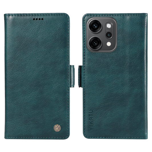 For Oppo Reno14 Pro 5G (China) / Oppo Reno14 Pro 5G (Global) Case YIKATU YK-007 Litchi Texture PU Leather Wallet Phone Cover - Blue