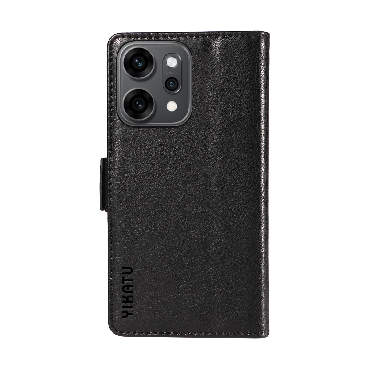 For Oppo Reno14 Pro 5G (China) / Oppo Reno14 Pro 5G (Global) Case YIKATU YK-007 Litchi Texture PU Leather Wallet Phone Cover - Black