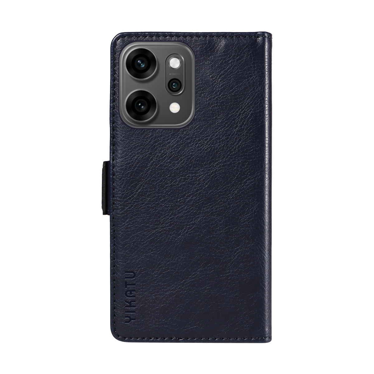 For Oppo Reno14 Pro 5G (China) / Oppo Reno14 Pro 5G (Global) Case YIKATU YK-007 Litchi Texture PU Leather Wallet Phone Cover - Navy Blue
