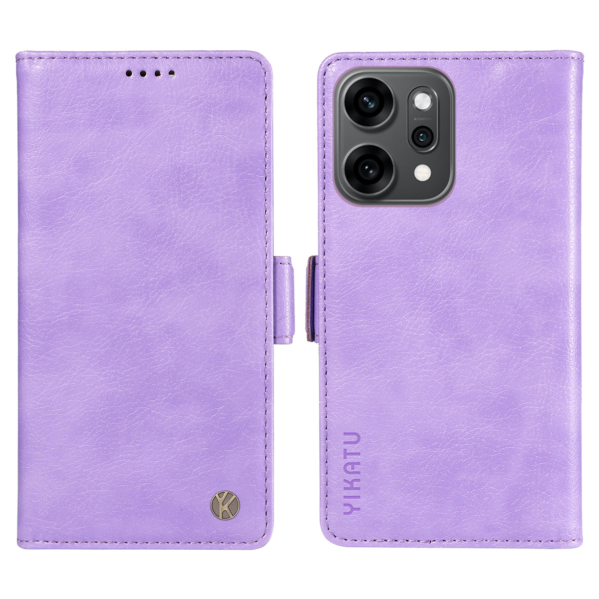 For Oppo Reno14 Pro 5G (China) / Oppo Reno14 Pro 5G (Global) Case YIKATU YK-007 Litchi Texture PU Leather Wallet Phone Cover - Purple