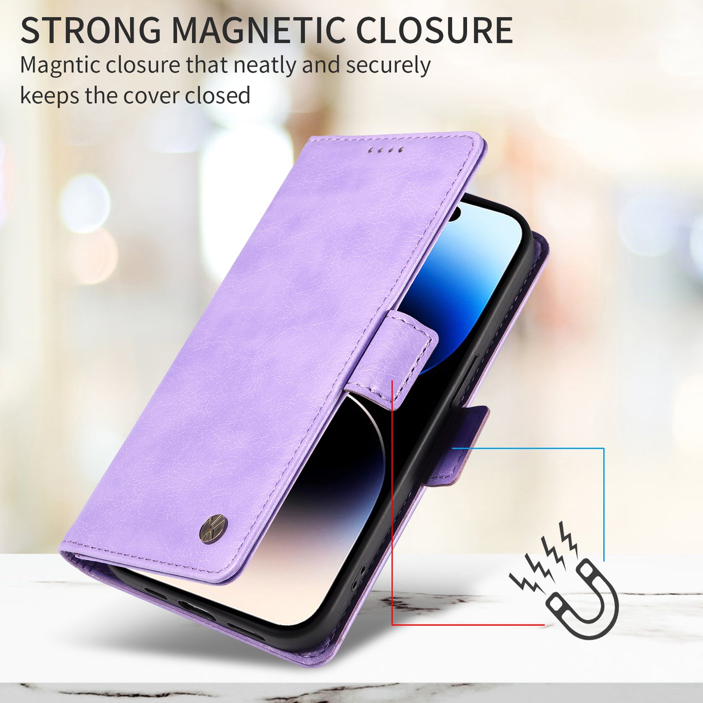 For Oppo Reno14 Pro 5G (China) / Oppo Reno14 Pro 5G (Global) Case YIKATU YK-007 Litchi Texture PU Leather Wallet Phone Cover - Purple