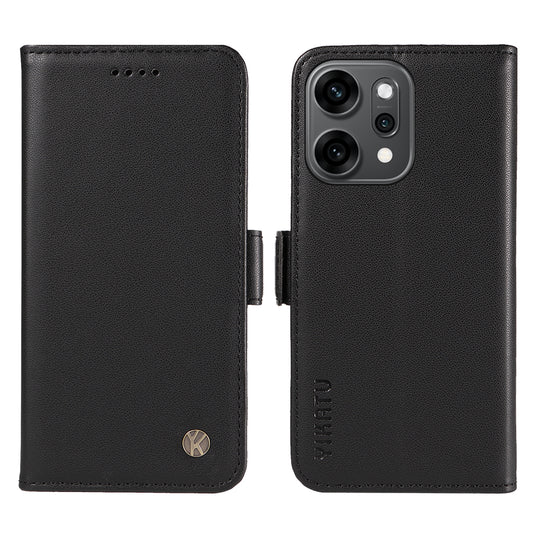 For Oppo Reno14 Pro 5G (China) / Oppo Reno14 Pro 5G (Global) Wallet Phone Case YIKATU YK-003 Leather Stand Cover -  Black