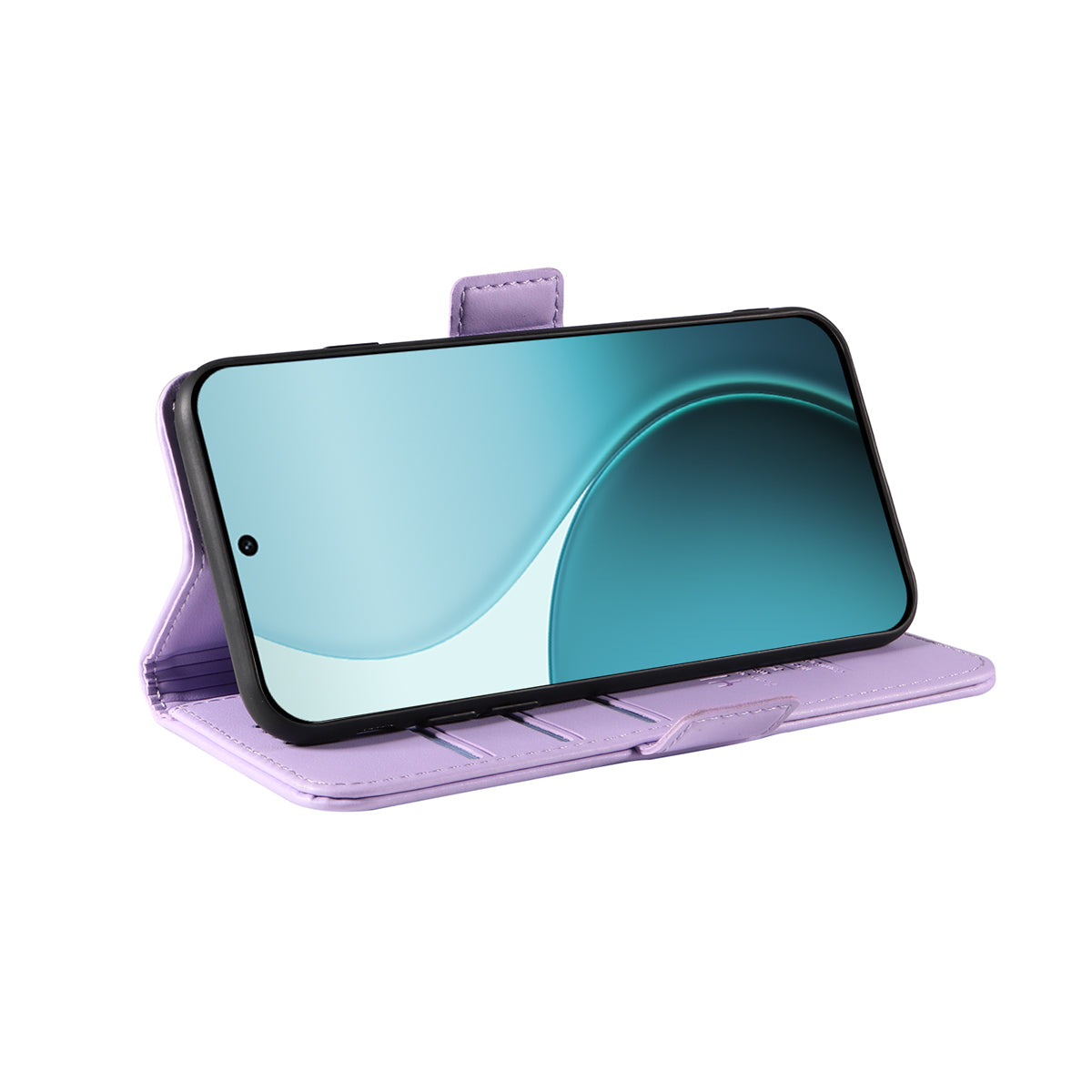 For Oppo Reno14 Pro 5G (China) / Oppo Reno14 Pro 5G (Global) Wallet Phone Case YIKATU YK-003 Leather Stand Cover -  Light Purple