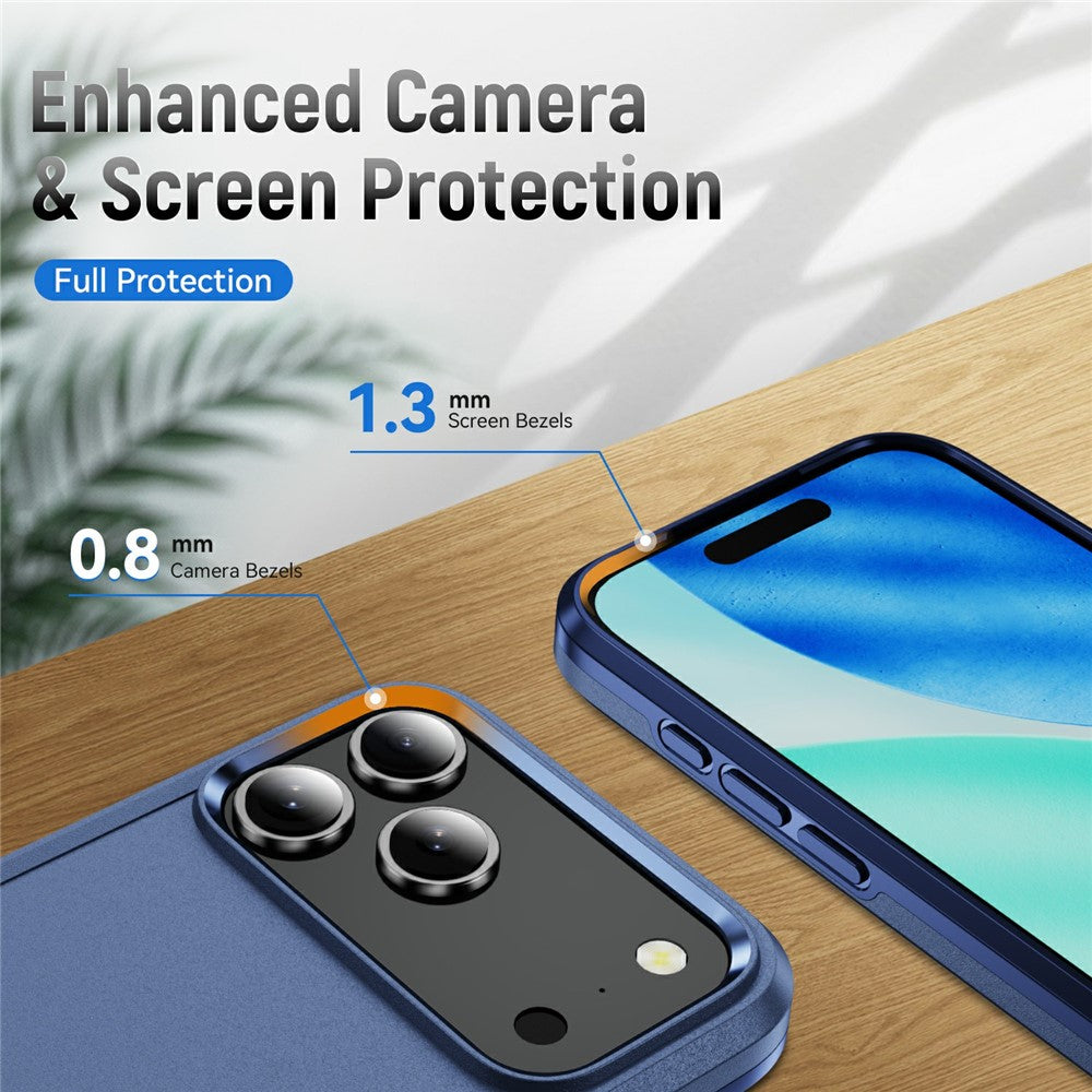 For iPhone 17 Pro Max Case PC + TPU Military Grade Drop Protective Phone Cover - Blue