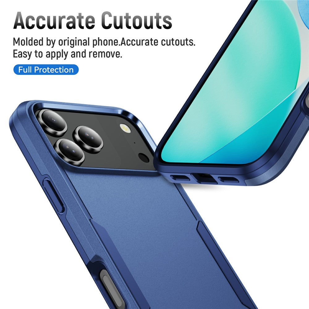 For iPhone 17 Pro Max Case PC + TPU Military Grade Drop Protective Phone Cover - Blue