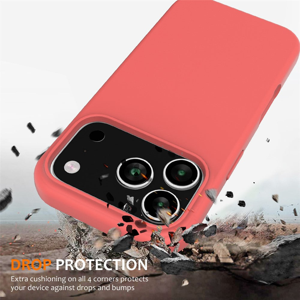 For iPhone 17 Pro Max Case Compatible with MagSafe Anti-Drop Liquid Silicone Phone Cover - Hot Pink