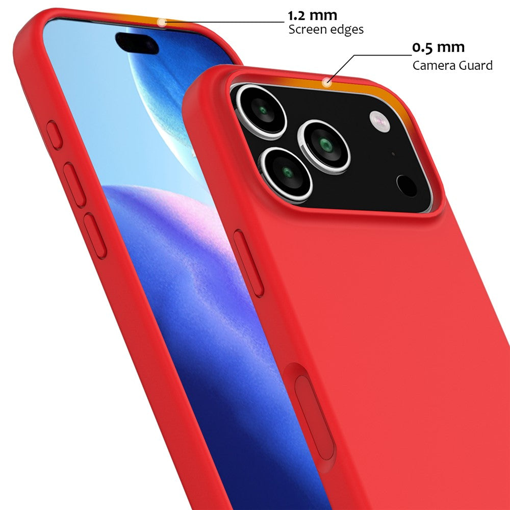 For iPhone 17 Pro Max Case Compatible with MagSafe Anti-Drop Liquid Silicone Phone Cover - Red