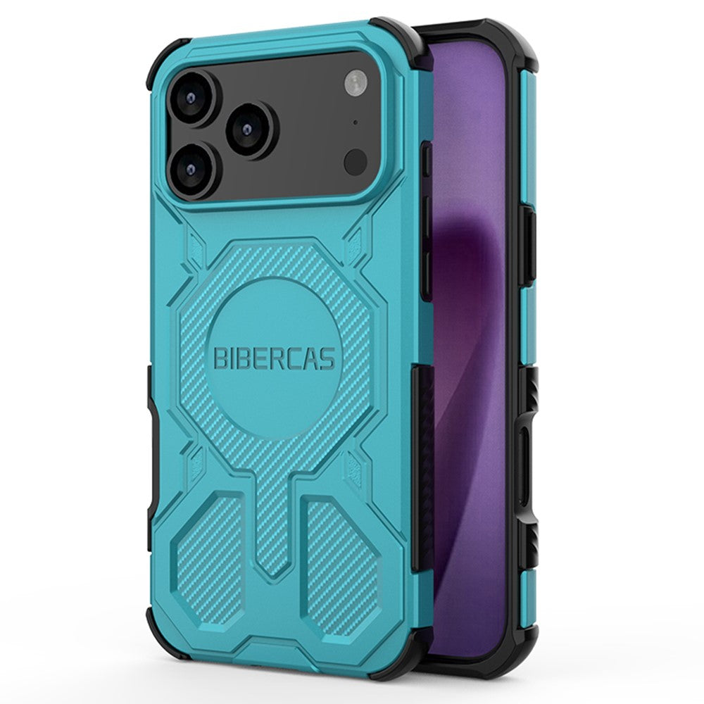 BIBERCAS J-16 Series For iPhone 17 Pro Max Case Compatible with MagSafe Anti Drop TPU + PC Phone Cover - Baby Blue