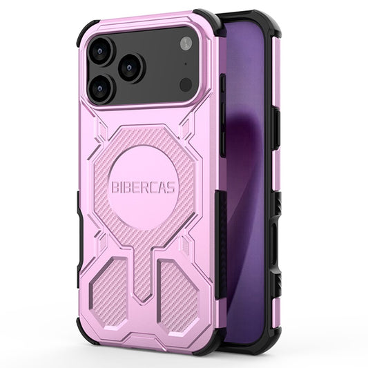 BIBERCAS J-16 Series For iPhone 17 Pro Max Case Compatible with MagSafe Anti Drop TPU + PC Phone Cover - Pink