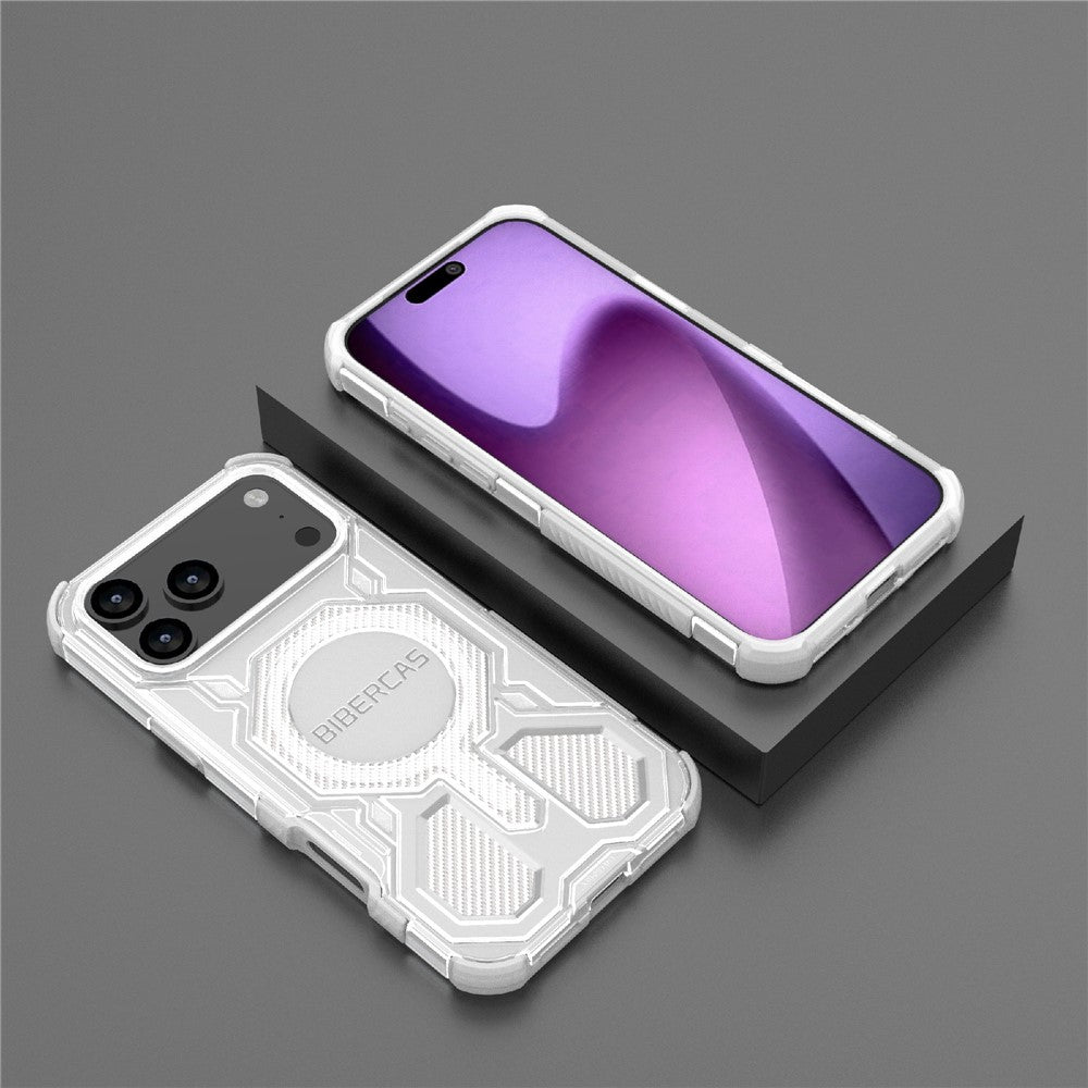 BIBERCAS J-16 Transparent Series For iPhone 17 Pro Max Case Compatible with MagSafe TPU + PC Phone Cover - Transparent