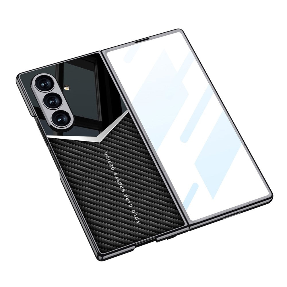 GKK For Samsung Galaxy Z Fold7 5G Cases Electroplating PU + PC + TPU Phone Cover - Midnight Green