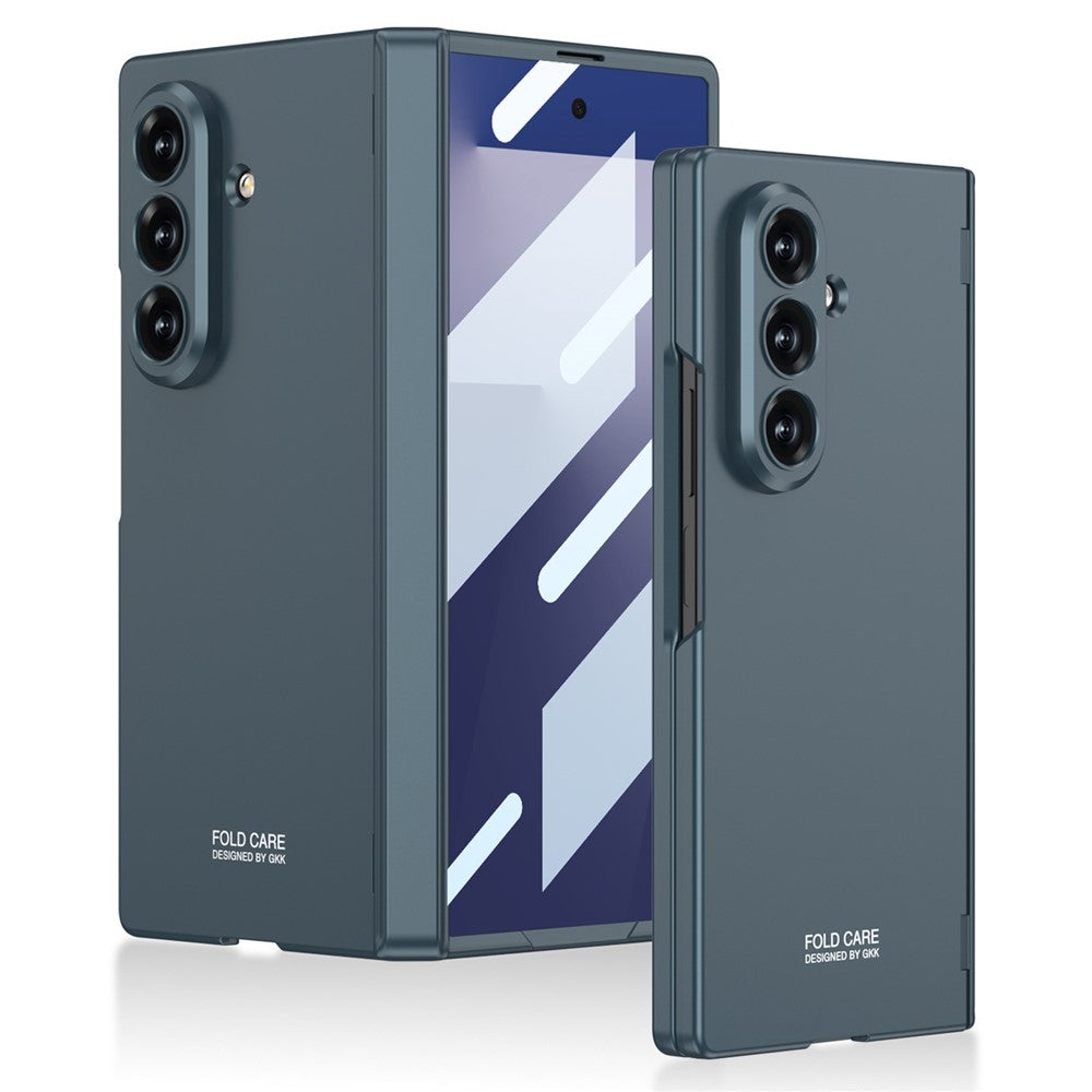 GKK For Samsung Galaxy Z Fold7 5G Case Magnetic Hinge Protection PC Tempered Glass Slim Phone Cover - Green