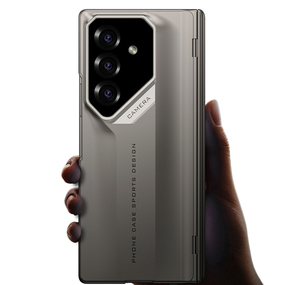 GKK For Samsung Galaxy Z Fold7 5G Case Hinge Protection Shockproof PC Phone Cover with Screen Film - Grey