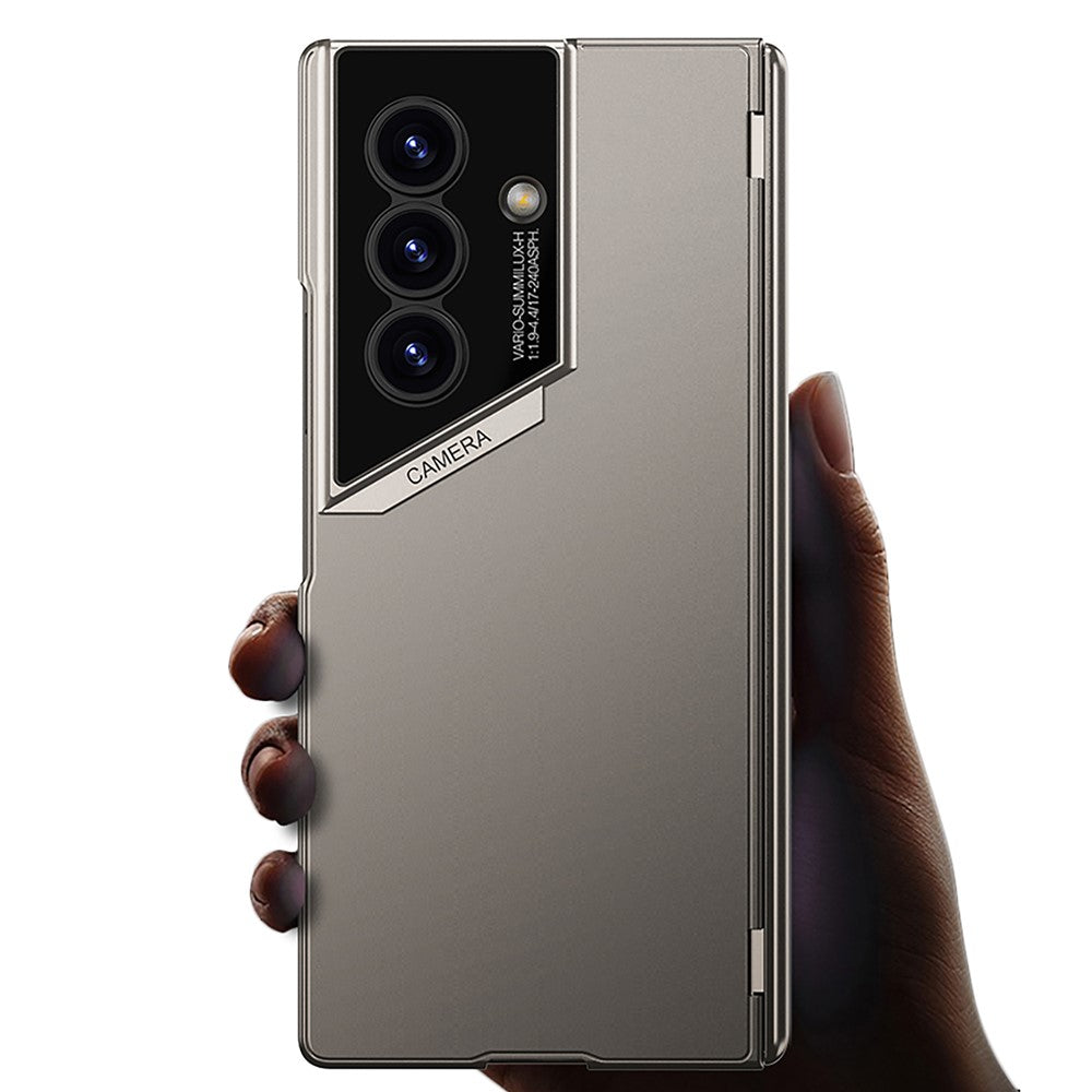GKK For Samsung Galaxy Z Fold7 5G Case Hinge Protection PC + Tempered Glass Shockproof Phone Cover - Grey