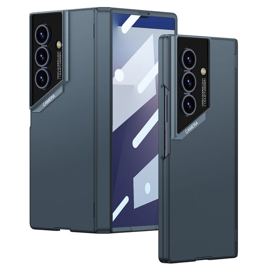 GKK For Samsung Galaxy Z Fold7 5G Case Hinge Protection PC + Tempered Glass Shockproof Phone Cover - Green