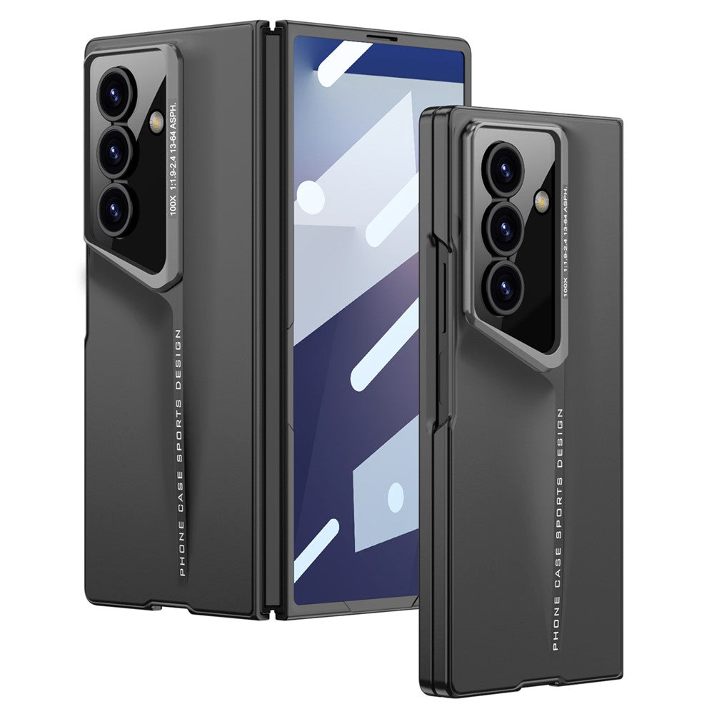 GKK For Samsung Galaxy Z Fold7 5G Case PC + Tempered Glass Ultra Slim Phone Cover - Black