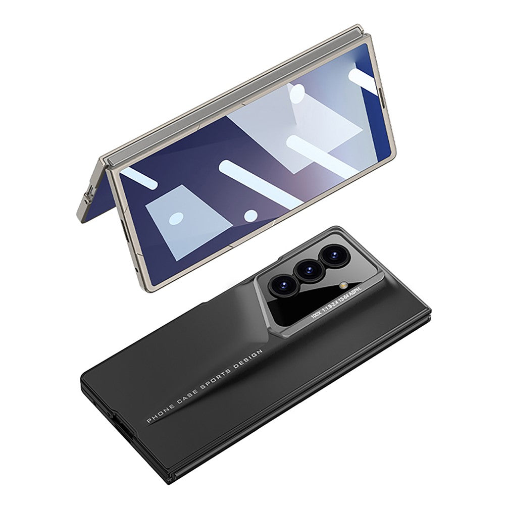 GKK For Samsung Galaxy Z Fold7 5G Case PC + Tempered Glass Ultra Slim Phone Cover - Titanium Grey
