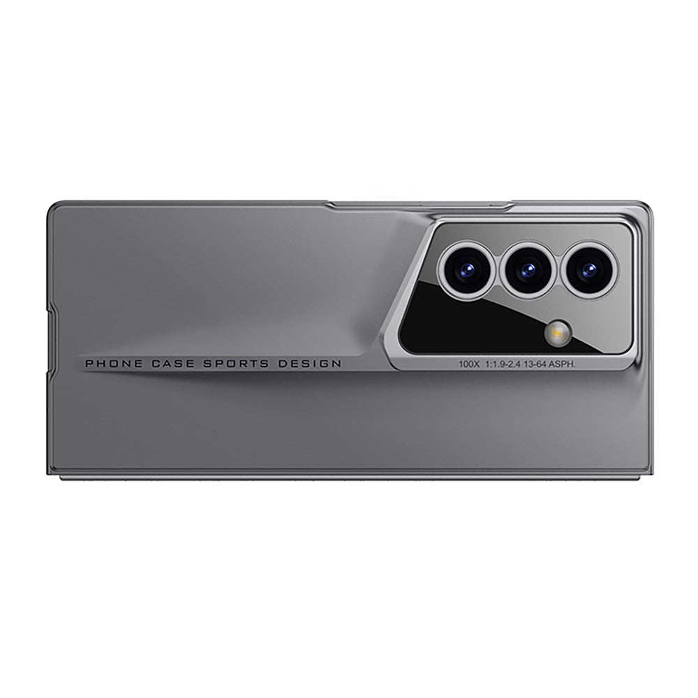 GKK For Samsung Galaxy Z Fold7 5G Case PC + Tempered Glass Ultra Slim Phone Cover - Titanium Grey