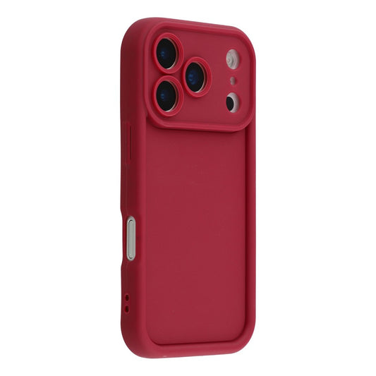 For iPhone 17 Pro Max Case Grooved Design TPU Anti Slip Phone Cover - Red
