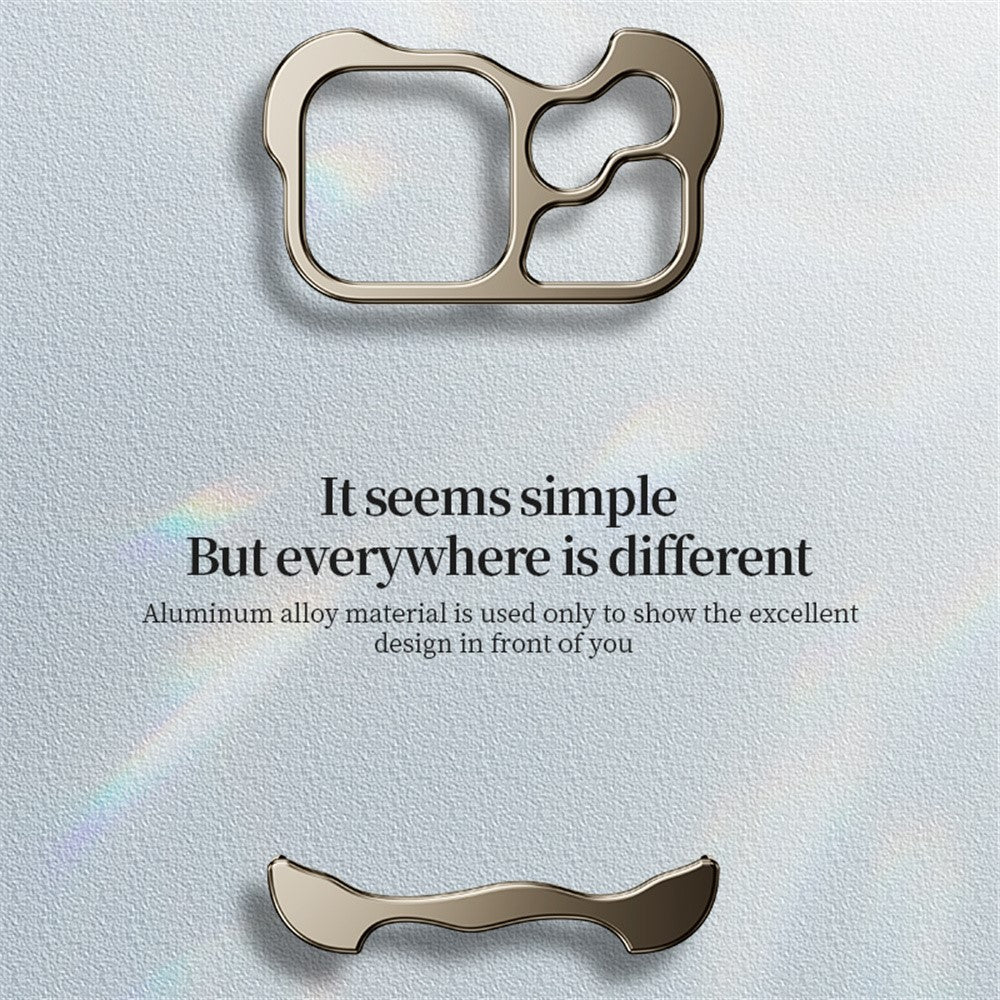 For iPhone 17 Pro Max Bumper Case Metal Frameless Shockproof Cover with Camera Lens Protector - Silver