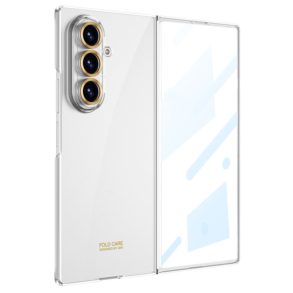 GKK For Samsung Galaxy Z Fold7 5G Case Hard PC Tempered Glass Ultra Slim Phone Cover - Transparent